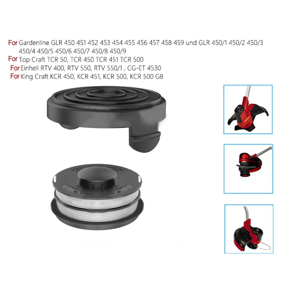1PC Grass Trimmer Spools Cap Cover With 3*Trimmer Head For Einhell GC-ET 4530 3405685 Spools Cap Cover Trimmer Head Kit
1PC Grass Trimmer Spools Cap Cover With 3*Trimmer Head For Einhell GC-ET 4530 3405685 Spools Cap Cover Trimmer Head Kit