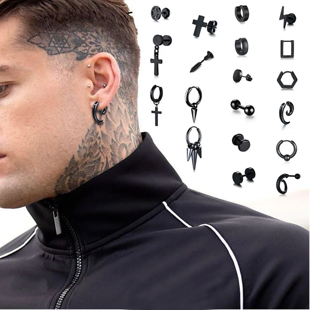 1 Pair Stud Earrings Men, Stainless Steel Black Men's Earrings, Single Piercing Studs Earing ,Punk Streetstyle Male Jewelry
1 Pair Stud Earrings Men, Stainless Steel Black Men's Earrings, Single Piercing Studs Earing ,Punk Streetstyle Male Jewelry
