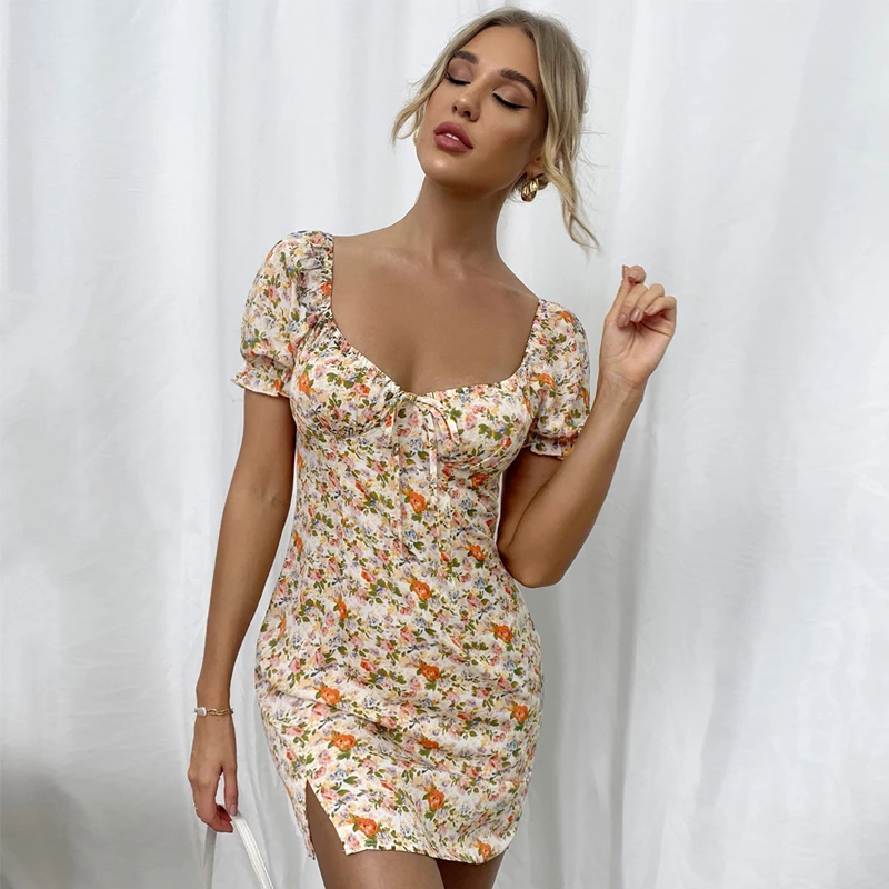 Floral Dress Women Summer Fashion Clothes 2022 Short Sleeve Mini Split Dress Sexy Backless Lace Up Print Vestidos Casual Sweet
Floral Dress Women Summer Fashion Clothes 2022 Short Sleeve Mini Split Dress Sexy Backless Lace Up Print Vestidos Casual Sweet