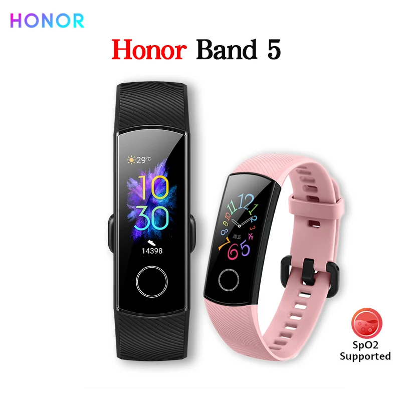 Honor Band5 Smart Bracelet Smart Tracker Swimming Waterproof Fitness Tracker Heart Rate Blood Oxygen Smart Tracker Touch Screen
Honor Band5 Smart Bracelet Smart Tracker Swimming Waterproof Fitness Tracker Heart Rate Blood Oxygen Smart Tracker Touch Screen