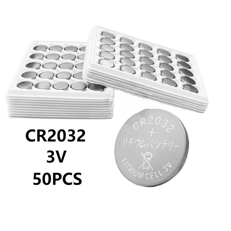 CR2032 50Pcs 3V Lithium Button Cell Battery BR2032 DL2032 CR2032 Button Coin Cell BatteriesFor Watches clocks calculator
CR2032 50Pcs 3V Lithium Button Cell Battery BR2032 DL2032 CR2032 Button Coin Cell BatteriesFor Watches clocks calculator