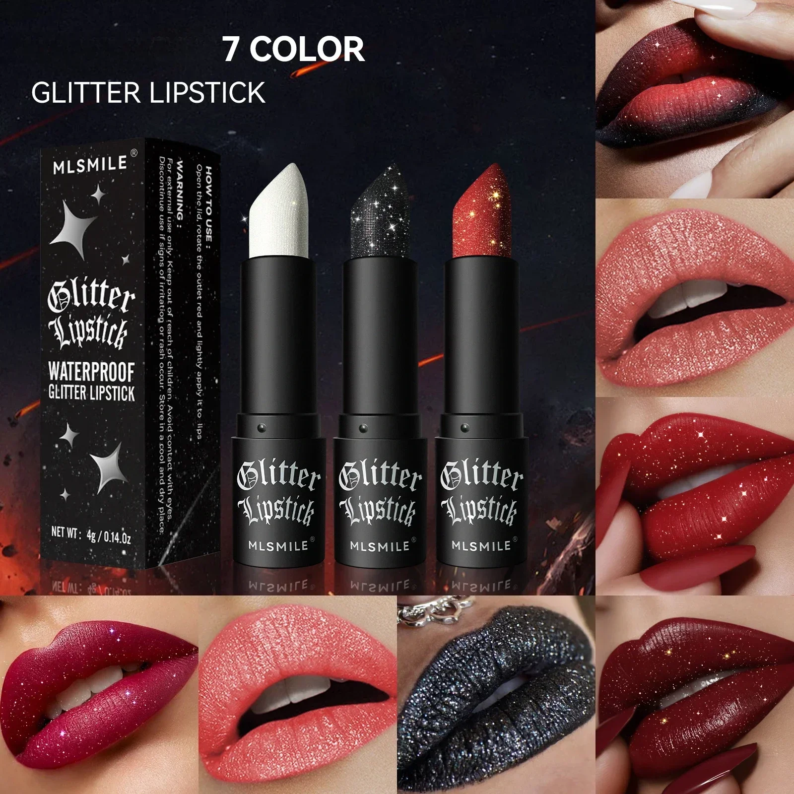 No Stain on Cup Lipstick with Broken Diamond Black Halloween Dark Vampire Velvet Waterproof Colorfast beauty
No Stain on Cup Lipstick with Broken Diamond Black Halloween Dark Vampire Velvet Waterproof Colorfast beauty