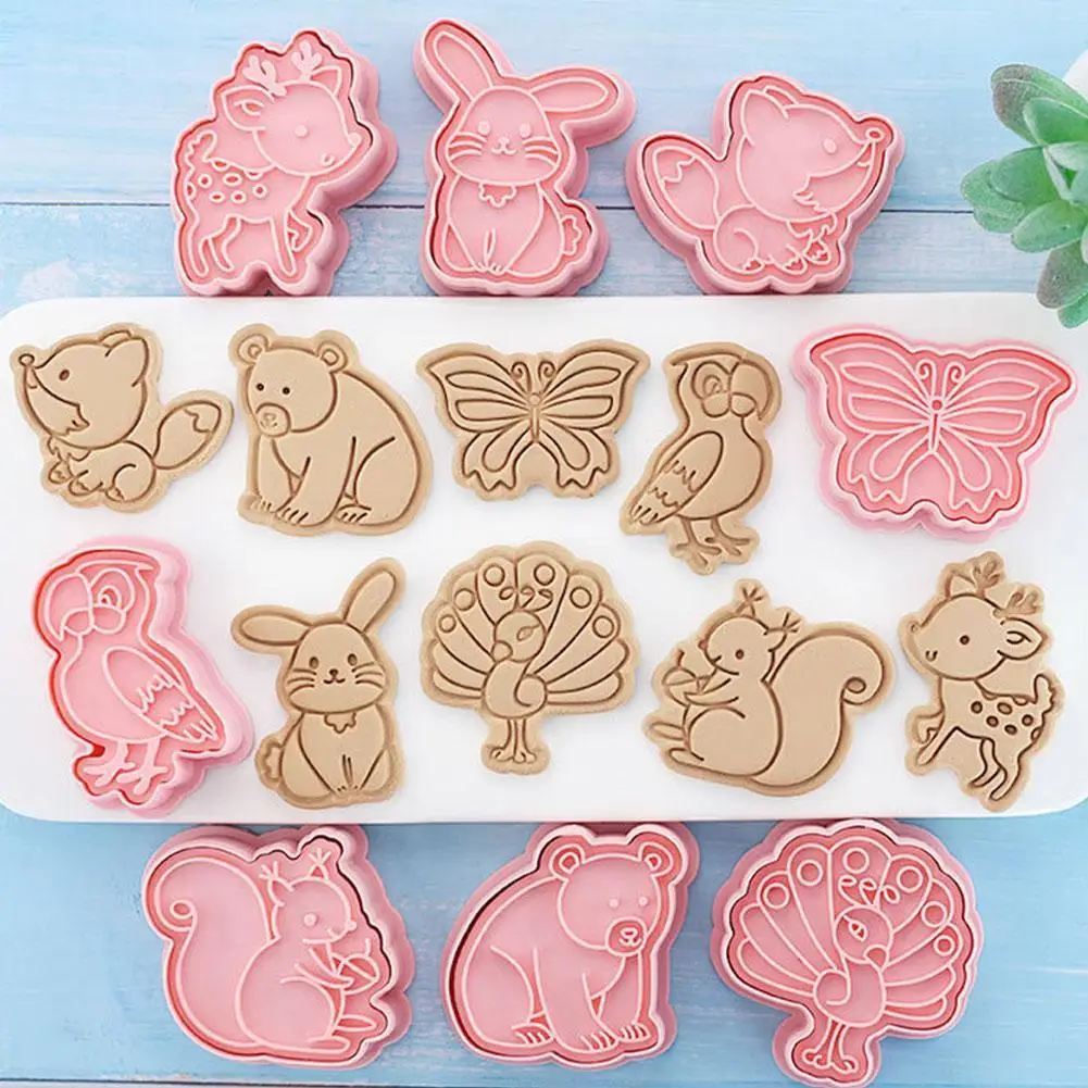 8 Pcs/set Forest Animal Cookie Cutters Plastic 3D Cartoon Pressable Biscuit Mold Cookie Stamp Kitchen Baking Pastry Bakeware
8 Pcs/set Forest Animal Cookie Cutters Plastic 3D Cartoon Pressable Biscuit Mold Cookie Stamp Kitchen Baking Pastry Bakeware