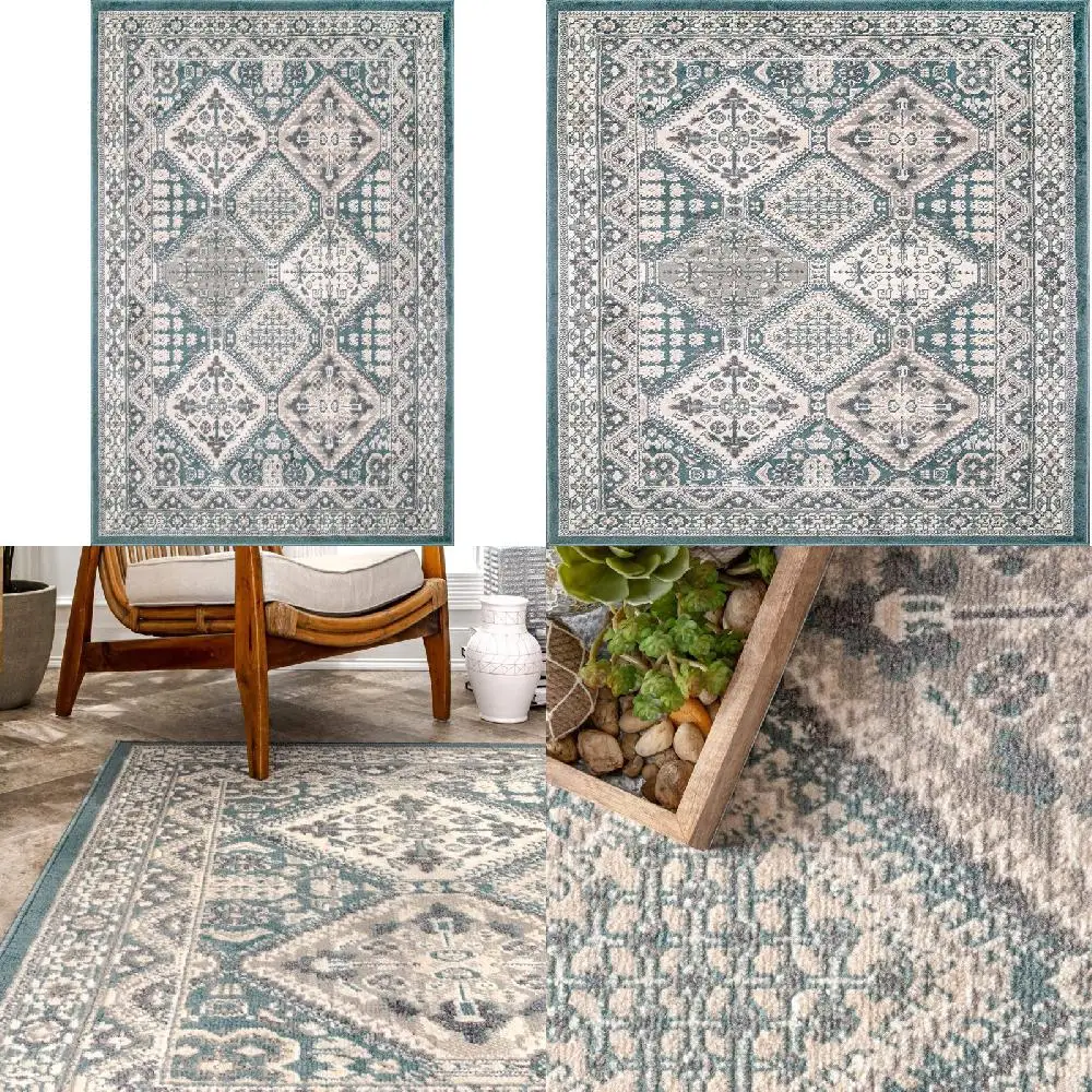 Vibrant Vintage Blue Accent Rug, 3' x 5', Perfectly Multicolor Tile Stylish Flooring For Any Room.
Vibrant Vintage Blue Accent Rug, 3' x 5', Perfectly Multicolor Tile Stylish Flooring For Any Room.