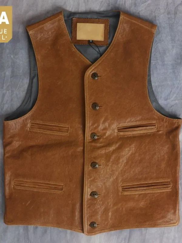 Жилет мужской из натуральной овечьей кожи, деловой Повседневный приталенный однобортный пиджак-карго без рукавов, жилет с V-образным вырезо...
Жилет мужской из натуральной овечьей кожи, деловой Повседневный приталенный однобортный пиджак-карго без рукавов, жилет с V-образным вырезо...