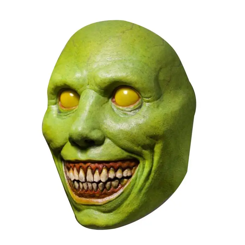 

Halloween Face Cover Festive Supplies Smiling Funny Realistic Horror Grinning Evil Scary Ghost Devil Face Cover