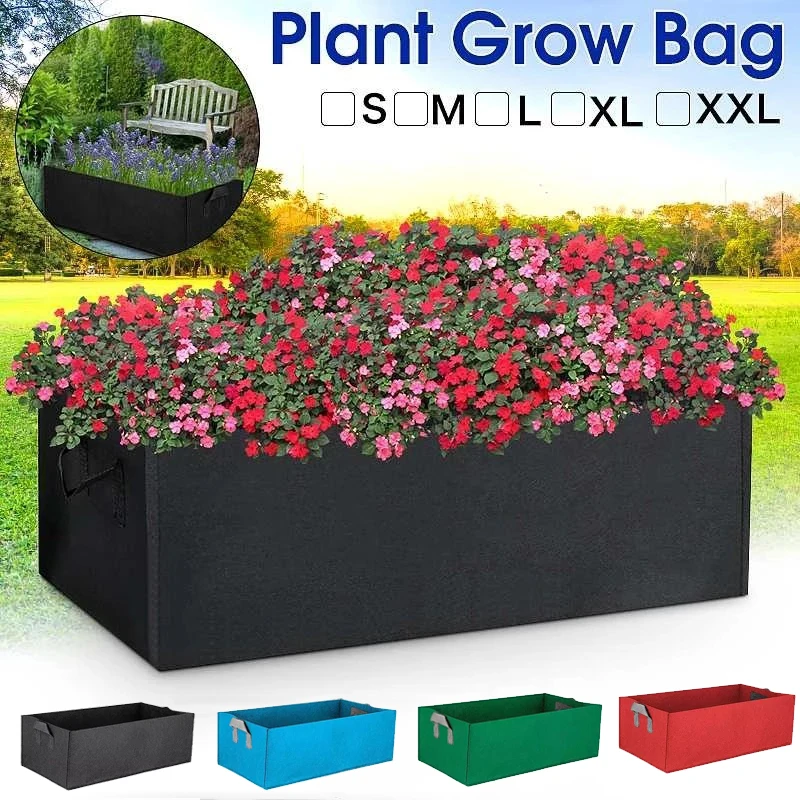 Grow Bags Non-Woven Fabric Raised Garden Bed Rectangle Planting Container Grow Bags Fabric Planter Pot For Plants Nursery Pot
Grow Bags Non-Woven Fabric Raised Garden Bed Rectangle Planting Container Grow Bags Fabric Planter Pot For Plants Nursery Pot