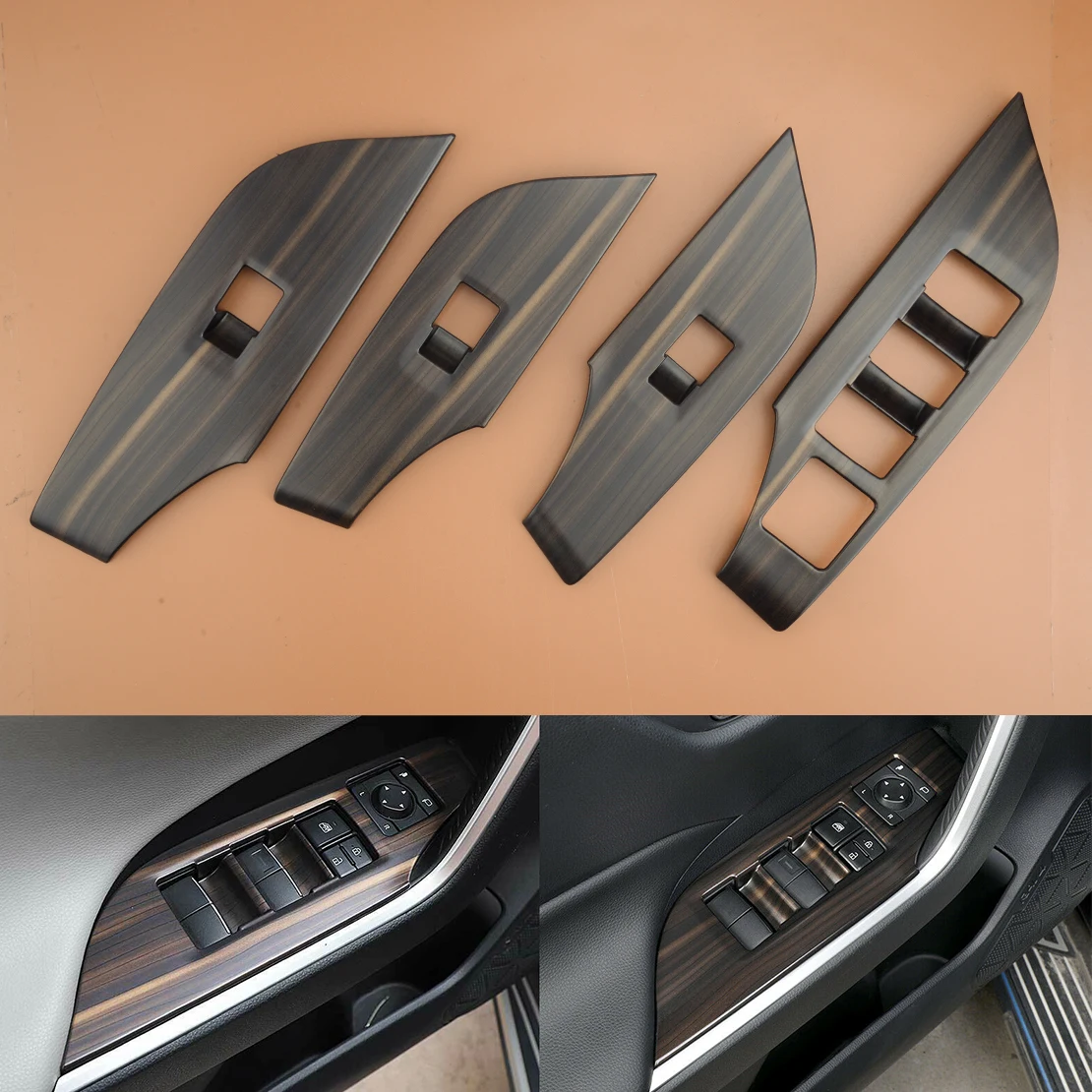 4Pcs Peach Wood Grain ABS Car Door Armrest Window Switch Panel Cover Trim Fit for Toyota RAV4 2019 2020 2021
4Pcs Peach Wood Grain ABS Car Door Armrest Window Switch Panel Cover Trim Fit for Toyota RAV4 2019 2020 2021
