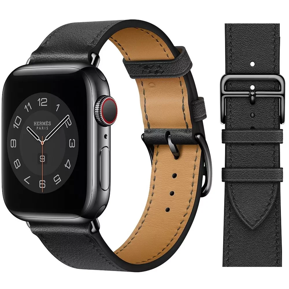 Single ring Leather Strap suitablefor iWatch 38mm 42mm Susiness sports band Suitable for Apple Watch 40mm 44mm Series 123456 SE
Single ring Leather Strap suitablefor iWatch 38mm 42mm Susiness sports band Suitable for Apple Watch 40mm 44mm Series 123456 SE