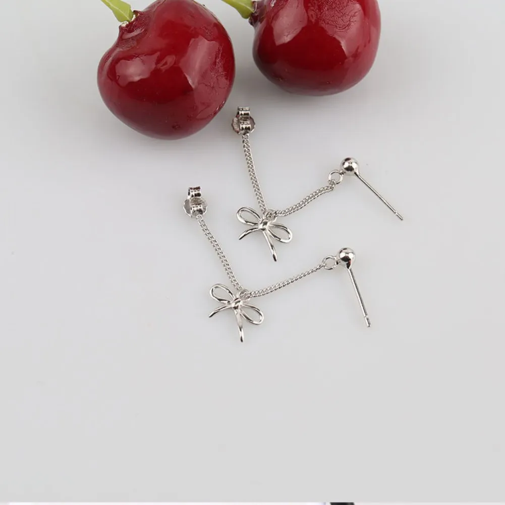 Bow New Hipster Korean Temperament Sterling Silver Earrings Super Fairy Silver Earrings
Bow New Hipster Korean Temperament Sterling Silver Earrings Super Fairy Silver Earrings