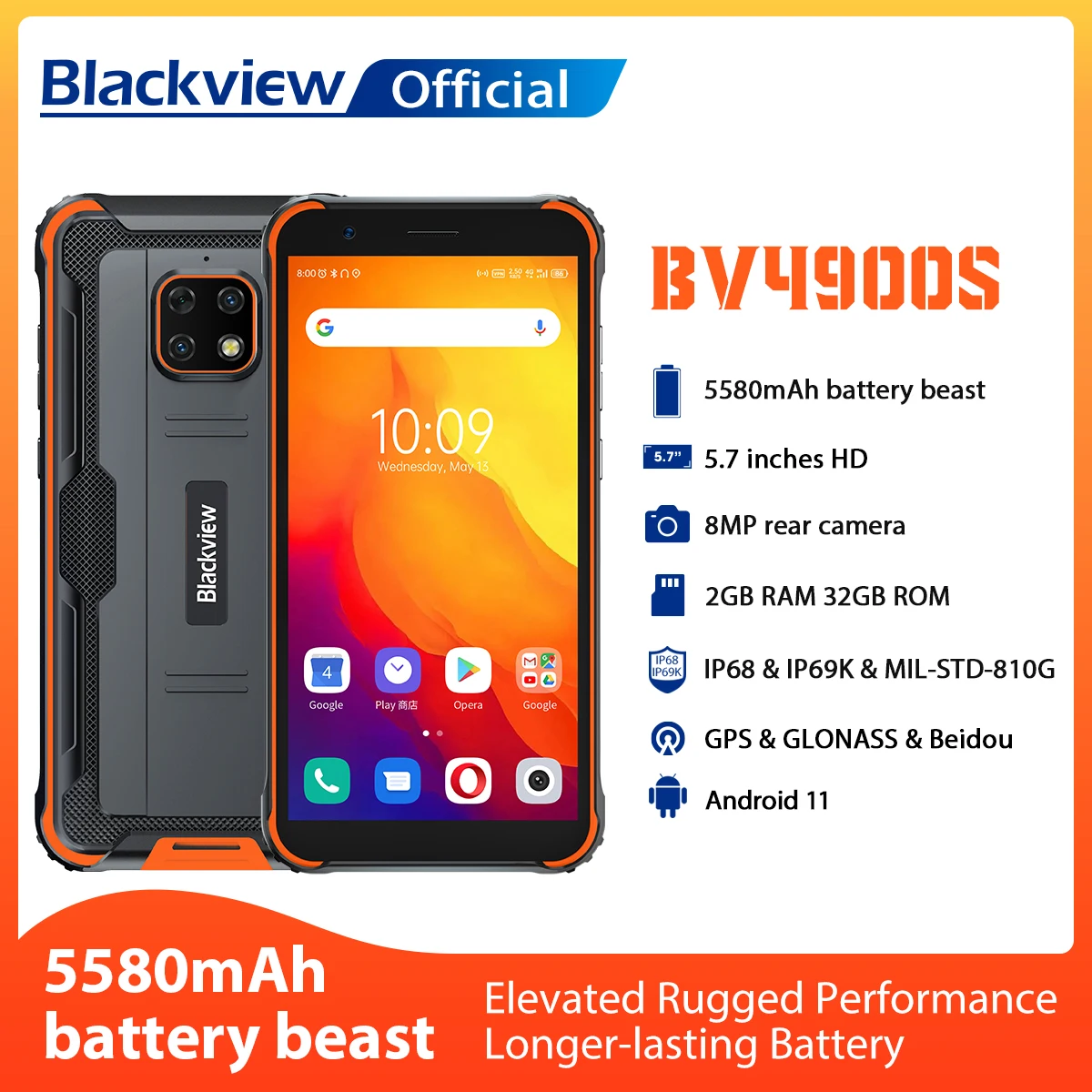 Fashion BV4900S 2GB+32GB 5.7 inch Android Waterproof Mobile Phone
Fashion BV4900S 2GB+32GB 5.7 inch Android Waterproof Mobile Phone