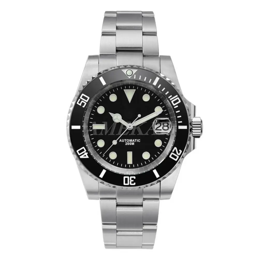 

62mas V4 41mm Diver Men Watch Sapphire Glass Applied Logo NH35 Automatic Mechanical Watches Bracelet Date 20Bar Lume montre luxe