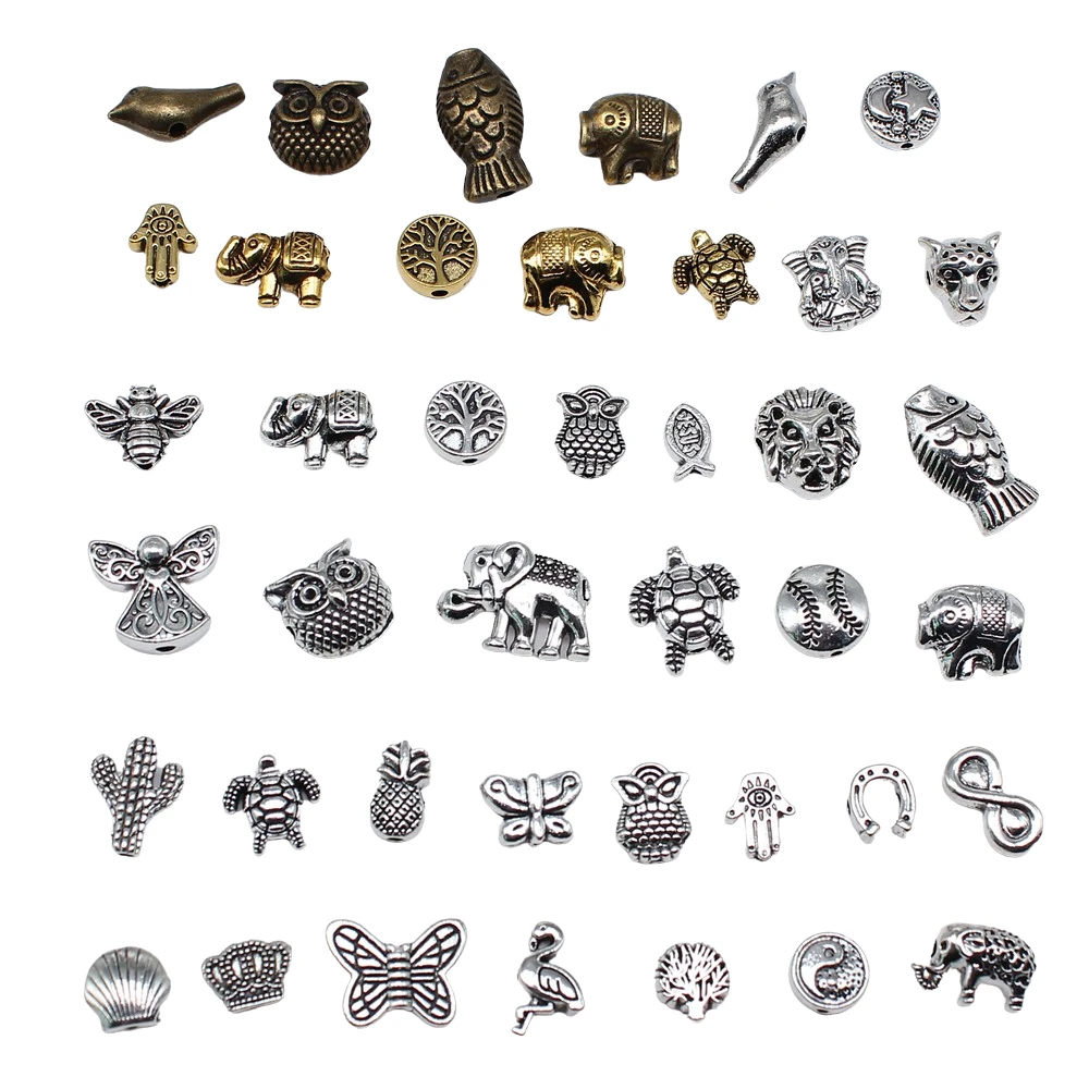 20pcs Animal Plant Tree Small Hole Spacers Beads For Jewelry Making Antique Silver Color DIY Crafts Making Findings
20pcs Animal Plant Tree Small Hole Spacers Beads For Jewelry Making Antique Silver Color DIY Crafts Making Findings