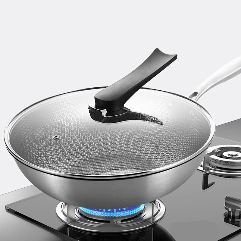 Honeycomb Handmade Stainless Steel Wok Without Lid Skillet Thick Wok Frying Pan Non-Stick Non Rusting Gas/Induction Cooker Pan
Honeycomb Handmade Stainless Steel Wok Without Lid Skillet Thick Wok Frying Pan Non-Stick Non Rusting Gas/Induction Cooker Pan