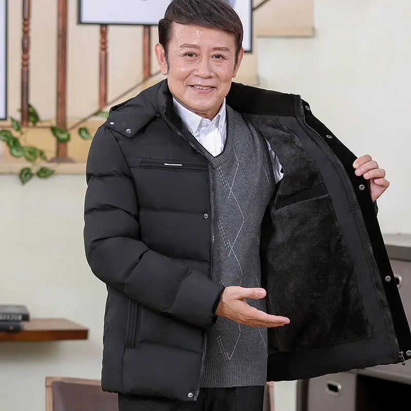 Middle-aged Cotton-padded Jacket Men Velvet Padded Warm Padded Jacket Men Winter Clothes Down Cotton Jacket Men's Clothing E752
Middle-aged Cotton-padded Jacket Men Velvet Padded Warm Padded Jacket Men Winter Clothes Down Cotton Jacket Men's Clothing E752