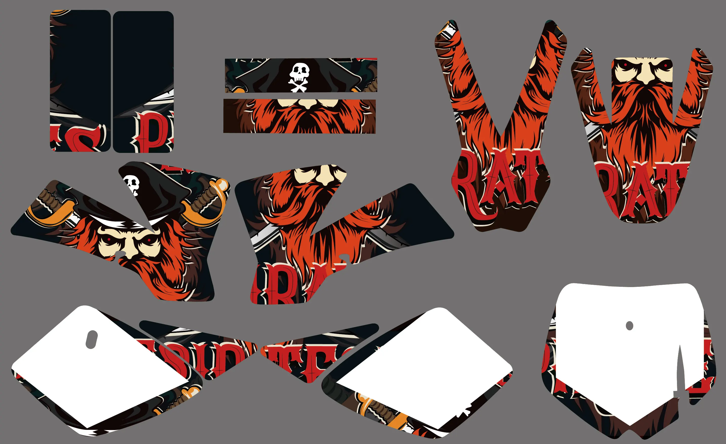 

NiceCNC Team Graphic Backgrounds Full Decals Stickers For KTM SX 50 SX50 50SX 2002-2008 2003 2004 2005 Dog Corsair Pattern