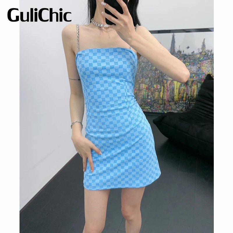 3.26 GuliChic Print Chain Spaghetti Strap Backless Slim Package Hip Mini Dress Women
3.26 GuliChic Print Chain Spaghetti Strap Backless Slim Package Hip Mini Dress Women