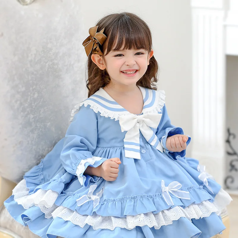 Spanish Style Lolita Dress For Girls Kids Spring Long Sleeve Layered Hem Ball Gowns With Bow Custom Baby Name Birthday Gift
Spanish Style Lolita Dress For Girls Kids Spring Long Sleeve Layered Hem Ball Gowns With Bow Custom Baby Name Birthday Gift