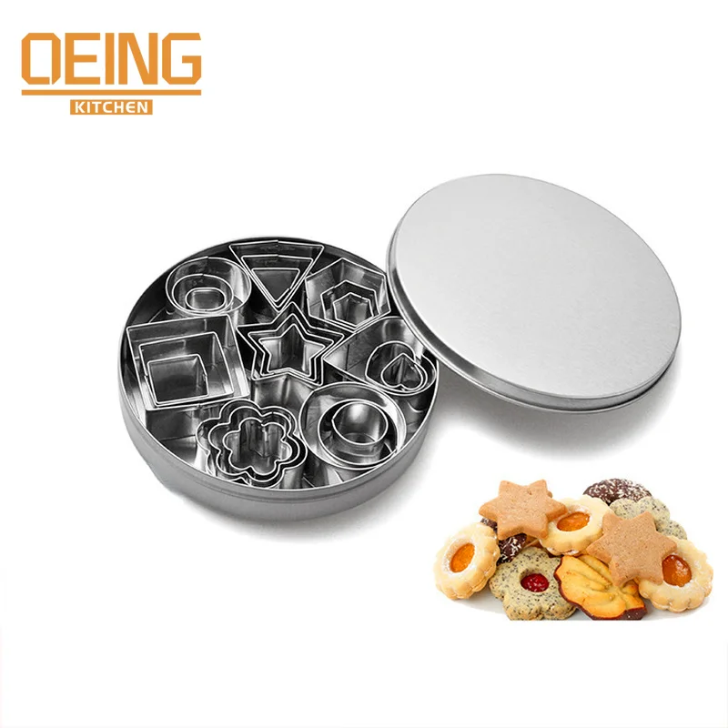 24Pcs Geometric Shaped Cookie Cutter Set Square Heart Triangle Round Baking Cutter Stainless Steel Metal Biscuit Cutter Molds
24Pcs Geometric Shaped Cookie Cutter Set Square Heart Triangle Round Baking Cutter Stainless Steel Metal Biscuit Cutter Molds