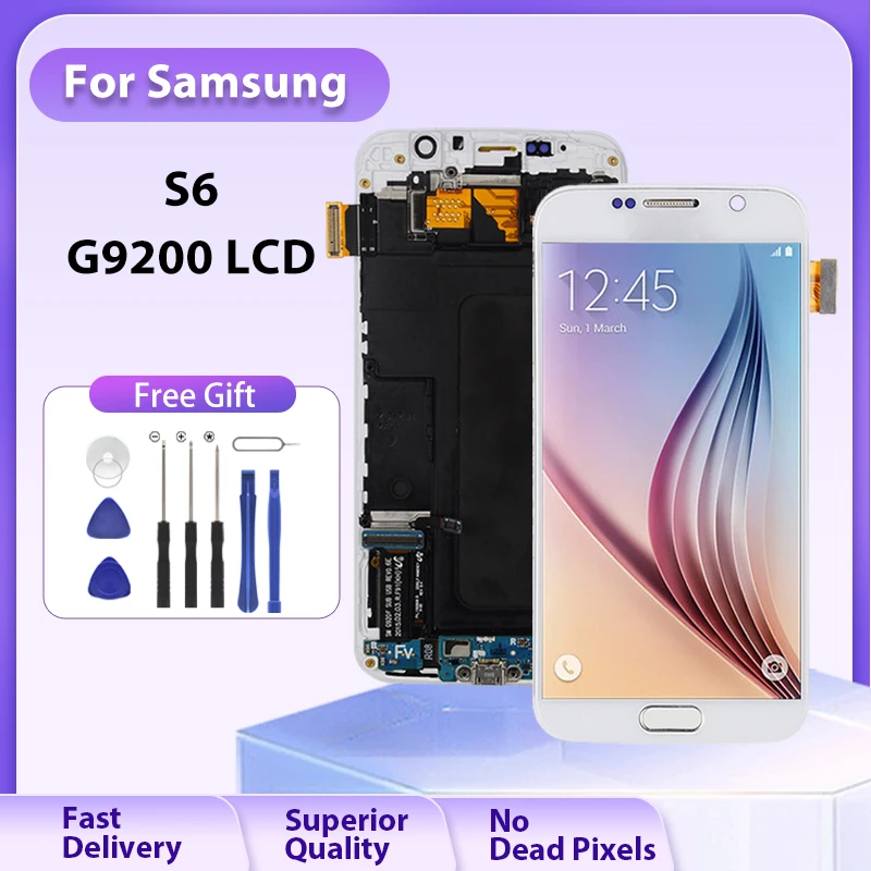 1Pcs 5.1 Inch S6 Display For Samsung Galaxy G920 Lcd Panel Touch Screen Digitizer G920S G920A G920F Assembly With Tools
1Pcs 5.1 Inch S6 Display For Samsung Galaxy G920 Lcd Panel Touch Screen Digitizer G920S G920A G920F Assembly With Tools