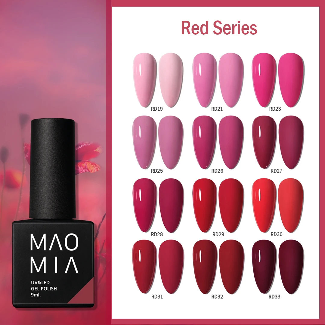 9ml Gel Nail Polish Red Colors Series Semi Permanent Soak Off UV Led Nails Art Decoration For Manicure Varnish Base Top Coat
9ml Gel Nail Polish Red Colors Series Semi Permanent Soak Off UV Led Nails Art Decoration For Manicure Varnish Base Top Coat