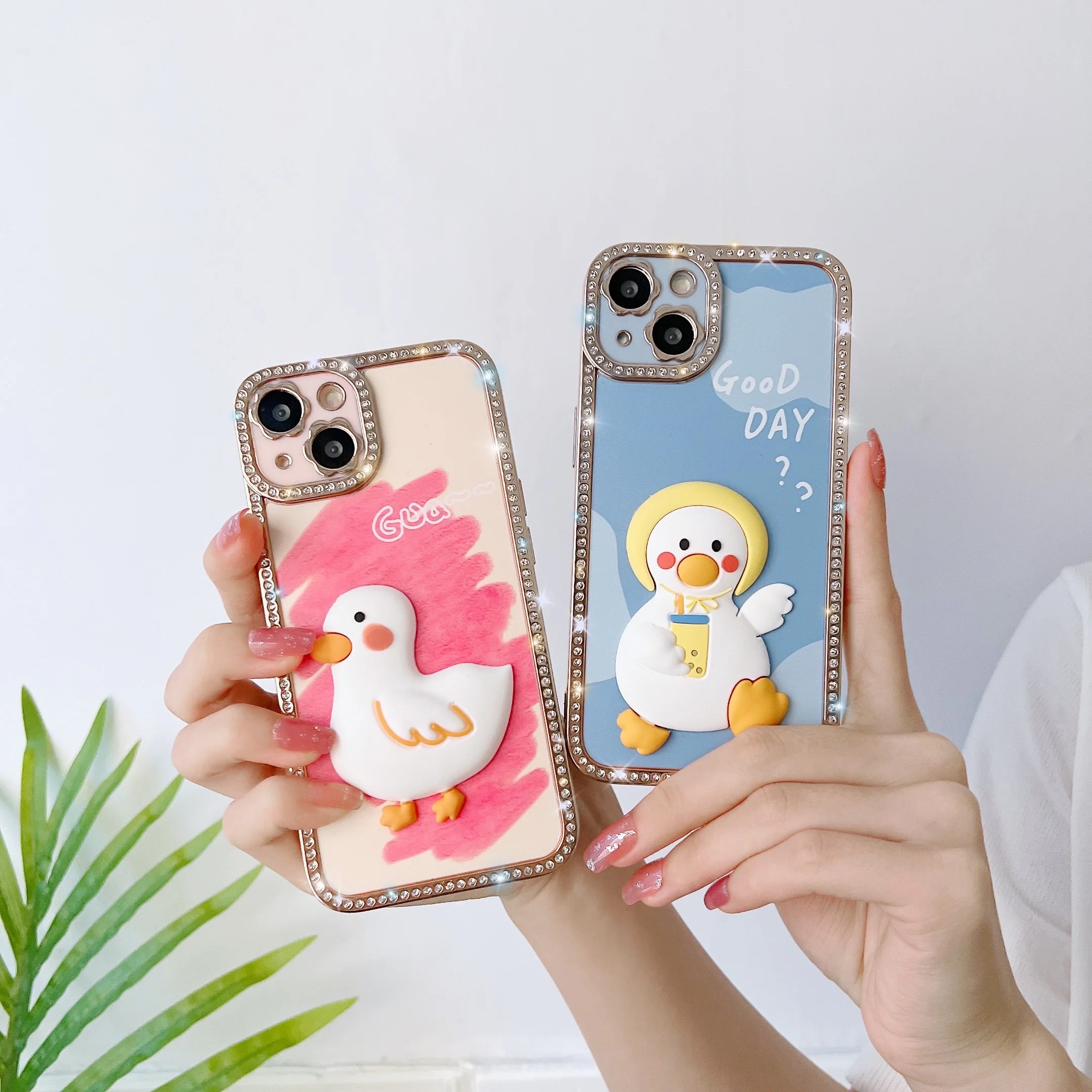 3D Duck Luxury Glitter Diamond Case for iPhone 11 12 13 Pro Max Transparent Electroplated Frosted Soft Cover
3D Duck Luxury Glitter Diamond Case for iPhone 11 12 13 Pro Max Transparent Electroplated Frosted Soft Cover