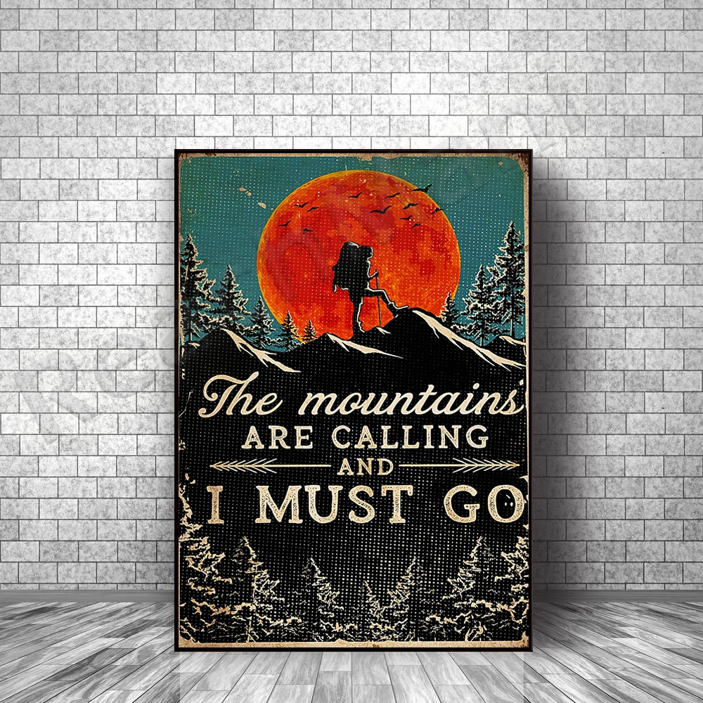 Hiking poster, love hiking poster, mountains are calling, i must go retro poster, adventure retro poster, hiking lover gift
Hiking poster, love hiking poster, mountains are calling, i must go retro poster, adventure retro poster, hiking lover gift