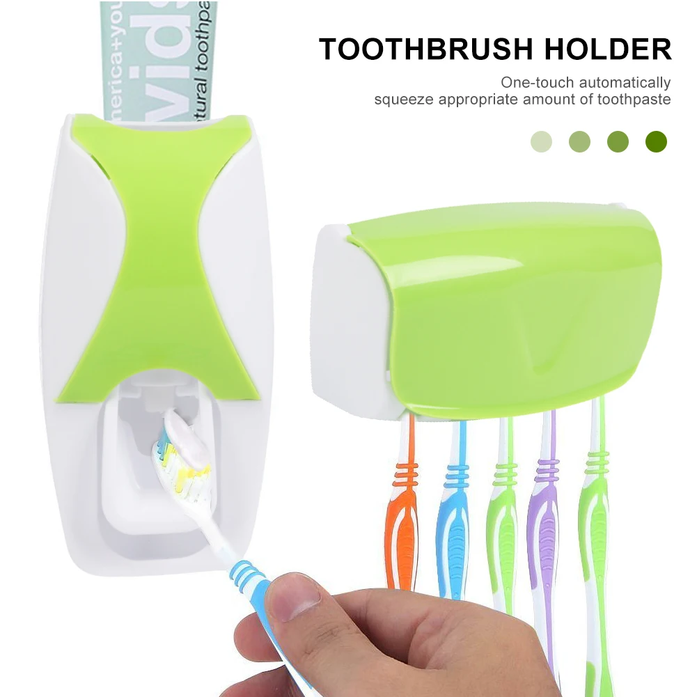 Automatic Toothpaste Dispenser Wall Mount Dust-proof Toothbrush Holder Wall Mount Bathroom Accessories Set Squeezer For Storage
Automatic Toothpaste Dispenser Wall Mount Dust-proof Toothbrush Holder Wall Mount Bathroom Accessories Set Squeezer For Storage