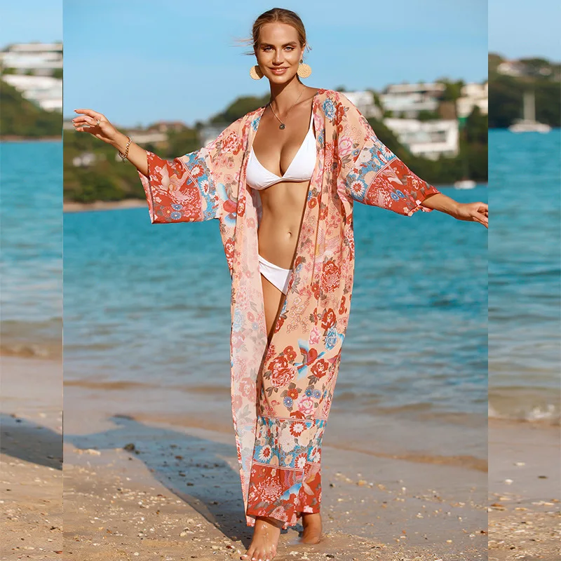 Богемные пляжные платья макси туника с цветочным принтом кафтаны для женщин Летняя Пляжная одежда для отдыха на море купальные костюмы
Богемные пляжные платья макси туника с цветочным принтом кафтаны для женщин Летняя Пляжная одежда для отдыха на море купальные костюмы