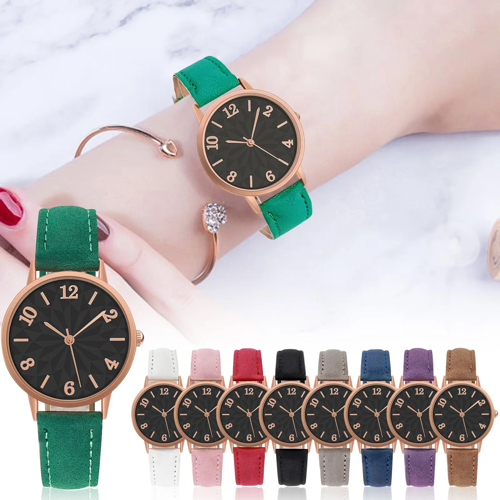 

Vintage Nubuck Leather Strap Band Watch For Women Pointer Simple Number Dial Ladies Watches Fashion Quartz Analog Clock 2023