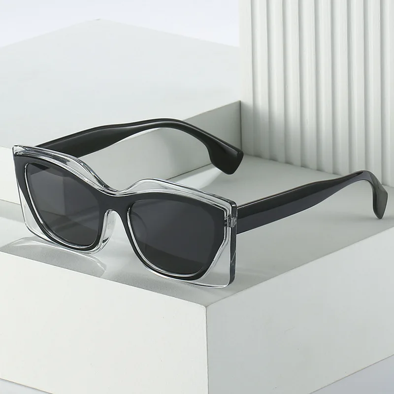 

Новые европейские и американские Персонализированные Солнцезащитные очки в большой оправе для мужчин и женщин, простые и модные уличные солнцезащитные очки для фотосъемки