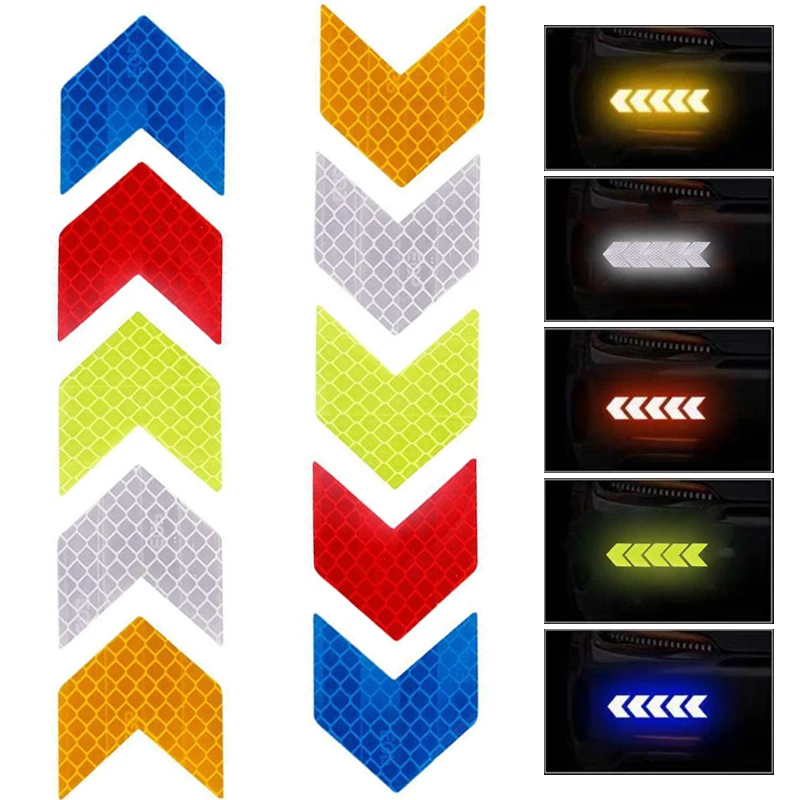 10 Pcs Bicycle Reflective Arrow Sign Tape Safety Warning Sticker For Car Bumper Trunk Reflector Hazard Tape Bike Styling Sticker
10 Pcs Bicycle Reflective Arrow Sign Tape Safety Warning Sticker For Car Bumper Trunk Reflector Hazard Tape Bike Styling Sticker