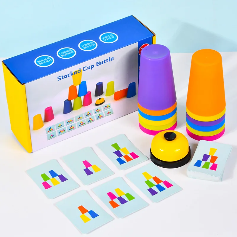 Stacking Cups Competitive Logic Game Puzzle Children Concentration Reaction Thinking Ability Training Toys Early Educational Set
Stacking Cups Competitive Logic Game Puzzle Children Concentration Reaction Thinking Ability Training Toys Early Educational Set