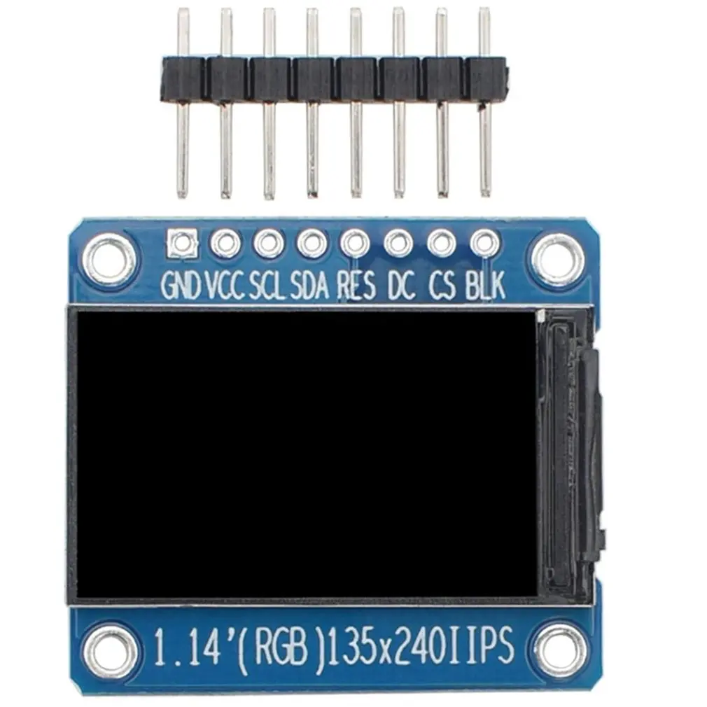 1.14 Inches TFT Display IPS LCD Display Module ST7789 135 X 240 SPI Full Color 8pin High Definition Screen
1.14 Inches TFT Display IPS LCD Display Module ST7789 135 X 240 SPI Full Color 8pin High Definition Screen