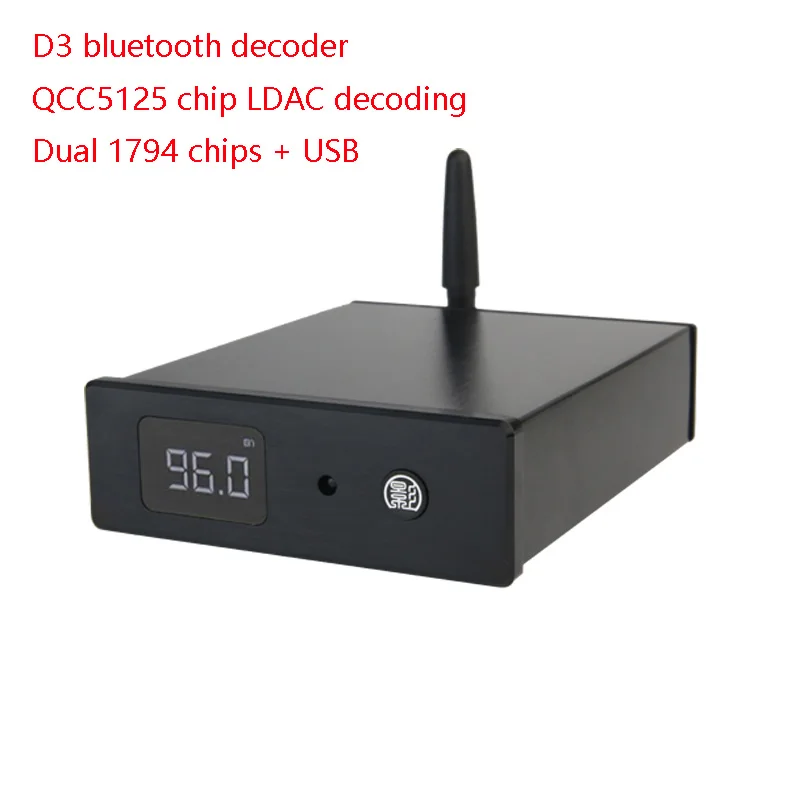 Высококачественный аудио декодер, двойной PCM1794A QCC5125 Bluetooth Чип декодер поддерживает APTXHD LDAC Femtosecond Кристальный генератор
Высококачественный аудио декодер, двойной PCM1794A QCC5125 Bluetooth Чип декодер поддерживает APTXHD LDAC Femtosecond Кристальный генератор
