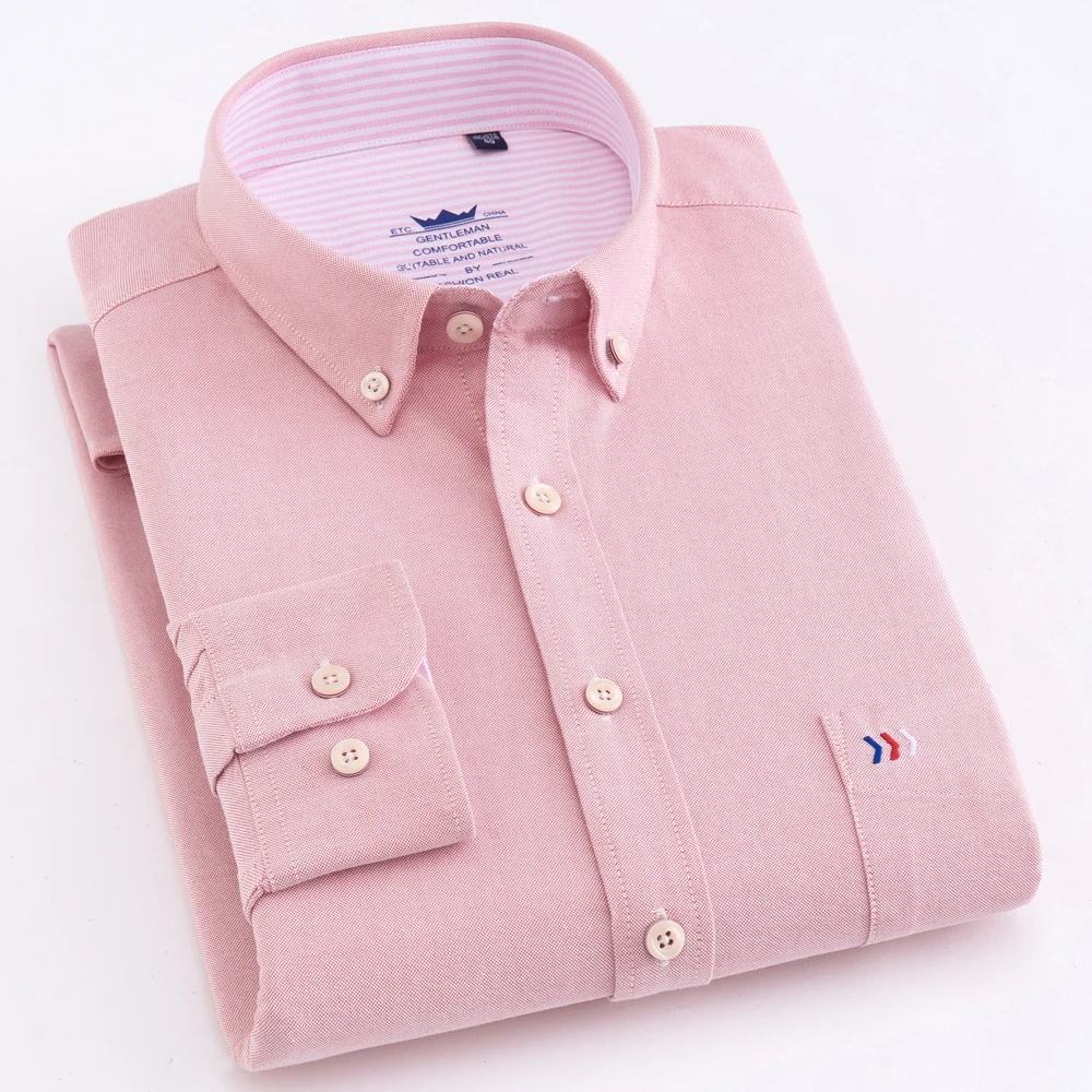 Men's Casual Long Sleeve Oxford Heavy Cotton Shirt Front Chest Pocket Comfortable Regular-fit Button-down Plaid Striped Shirts
Men's Casual Long Sleeve Oxford Heavy Cotton Shirt Front Chest Pocket Comfortable Regular-fit Button-down Plaid Striped Shirts