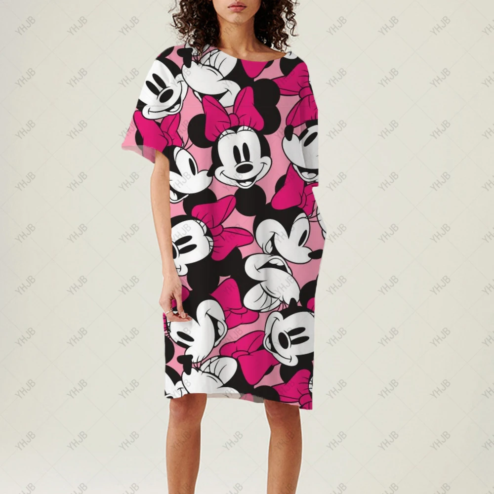 2022 Women Disney Mickey T shirt Mouse Minnie 3D Print T-Shirt Loose Short Sleeve T-Shirt Dress Top Fashion woman long tshirts
2022 Women Disney Mickey T shirt Mouse Minnie 3D Print T-Shirt Loose Short Sleeve T-Shirt Dress Top Fashion woman long tshirts