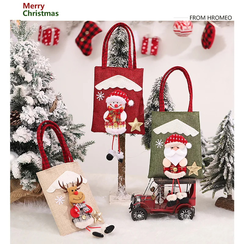Christmas Gift Bag Candy Bag Xmas Ornaments Santa Claus Elk Snowman Linen Christmas Handbag for Gift Xmas Home Tree Decoration
Christmas Gift Bag Candy Bag Xmas Ornaments Santa Claus Elk Snowman Linen Christmas Handbag for Gift Xmas Home Tree Decoration