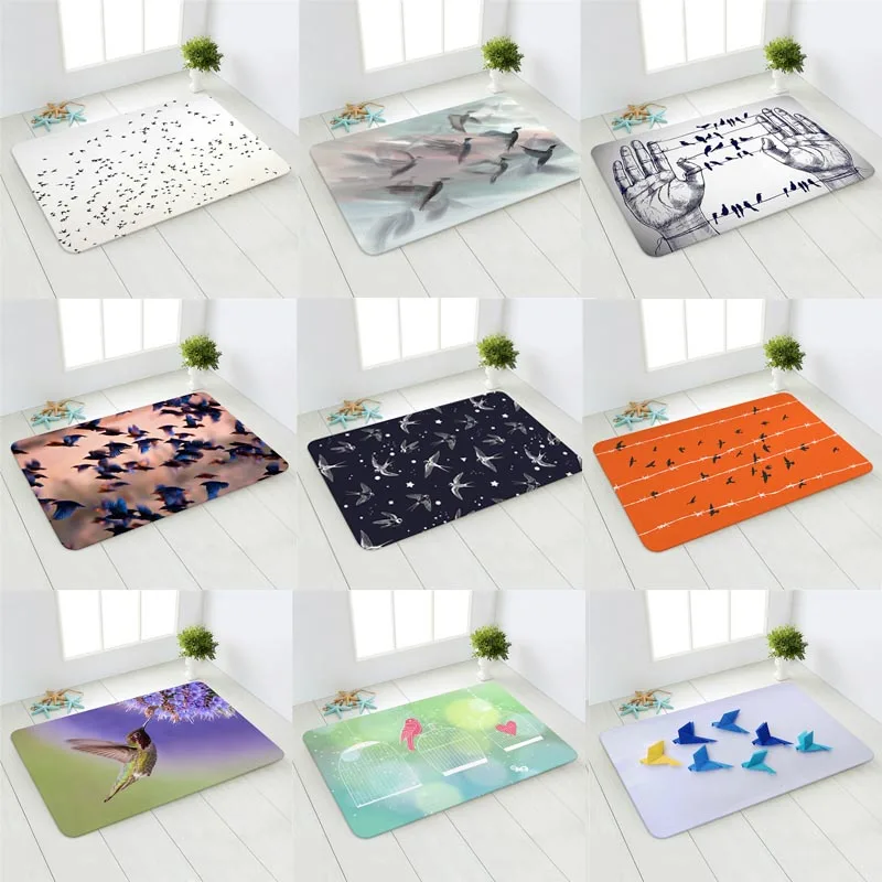 Birds Printed Kitchen Bath Entrance Door Mat Flannel Carpet Cartoon Doormat Indoor Floor Mats Non-Slip Rug Home Decor
Birds Printed Kitchen Bath Entrance Door Mat Flannel Carpet Cartoon Doormat Indoor Floor Mats Non-Slip Rug Home Decor