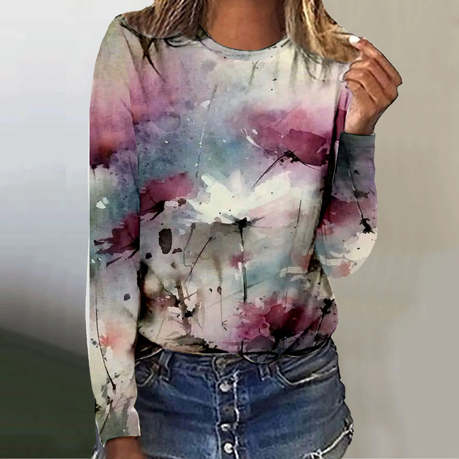 Short Sleeve for Women Casual Women Summer Casual Round Neck Flower Printed Long Sleeve T Shirt Top Loose Workout Shirts Women
Short Sleeve for Women Casual Women Summer Casual Round Neck Flower Printed Long Sleeve T Shirt Top Loose Workout Shirts Women