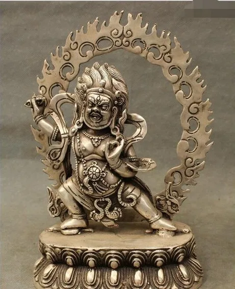 White Copper Silver Vajrapani Chana Dorje Wrathful Tutelary Deity Buddha
White Copper Silver Vajrapani Chana Dorje Wrathful Tutelary Deity Buddha