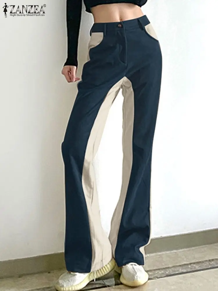 ZANZEA Women 2022 Autumn Casual Zipper Up Trouser Oversized Solid Contrast Color Fake Suede Straight Leg Pants Office Steetwears
ZANZEA Women 2022 Autumn Casual Zipper Up Trouser Oversized Solid Contrast Color Fake Suede Straight Leg Pants Office Steetwears