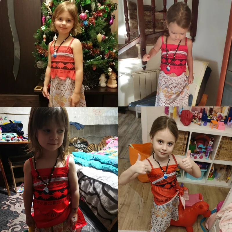 Детская одежда для косплея девочек платье принцессы ваяна детское на день