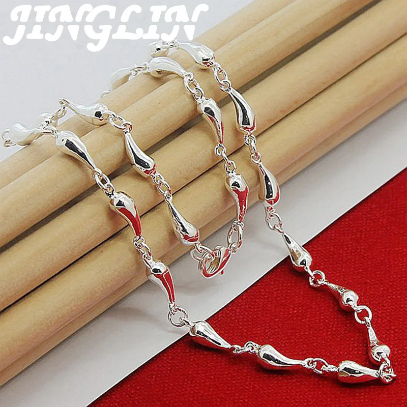 JINGLIN 925 Sterling Silver Waterdrop Pendant Necklace Ladies 18" Chain Wedding Engagement Party Gift Jewelry
JINGLIN 925 Sterling Silver Waterdrop Pendant Necklace Ladies 18" Chain Wedding Engagement Party Gift Jewelry