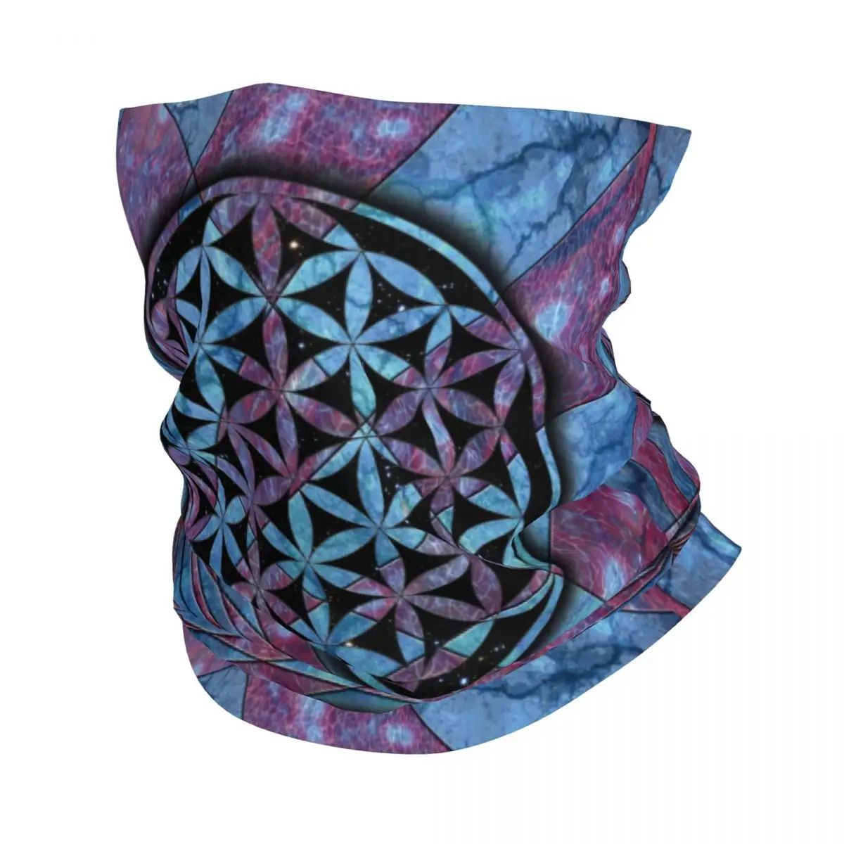 

Flower Of Life Sacred Geometry Mandala Bandana Neck Gaiter for Ski Camping Men Women Wrap Scarf Geometric Headband Warmer