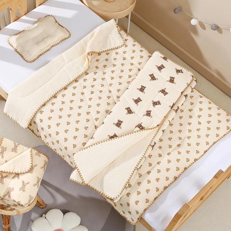 

Хлопковое детское одеяло, одеяло для детского сада, Хлопковое одеяло, постельное белье, осень и зима, Комплект постельного белья из хлопка для малышей