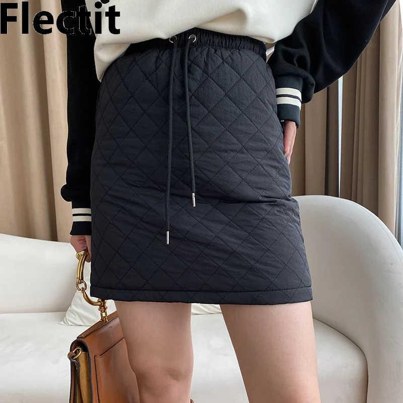 Flectit Quilted Mini Skirt Winter Warm Skirt with Pocket Drawstring Waist in Black White Women Outfit
Flectit Quilted Mini Skirt Winter Warm Skirt with Pocket Drawstring Waist in Black White Women Outfit