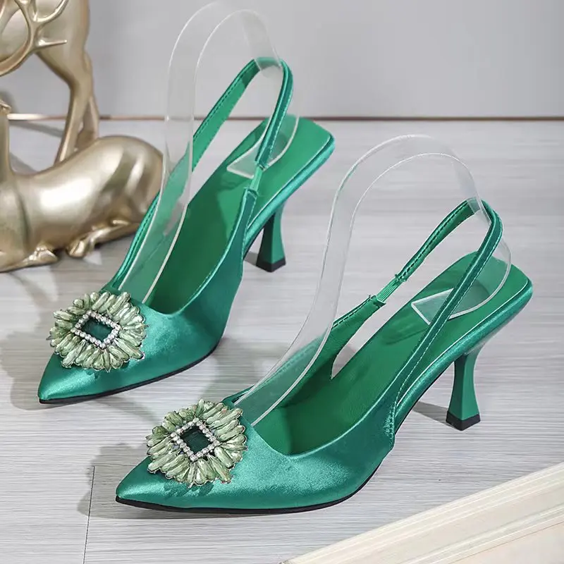 Fashion Thin High Heels Slingback Sandals Pointed Toe Slip on Mules Shoes Ladies Elegant Shallow Pumps Party Dress Sho
Fashion Thin High Heels Slingback Sandals Pointed Toe Slip on Mules Shoes Ladies Elegant Shallow Pumps Party Dress Sho