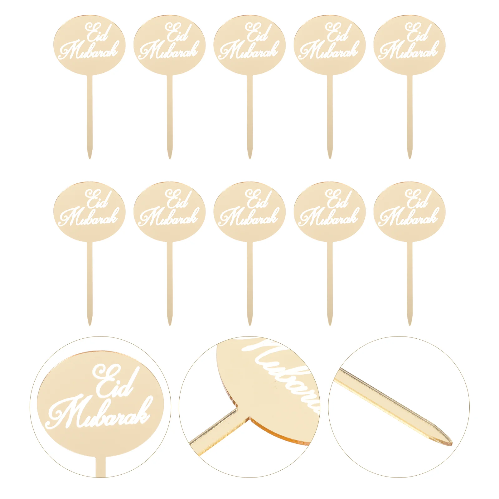 24Pcs EID Mubarak Cake Insert Cards Creative Cake Ornament Party Baking Adornment
24Pcs EID Mubarak Cake Insert Cards Creative Cake Ornament Party Baking Adornment