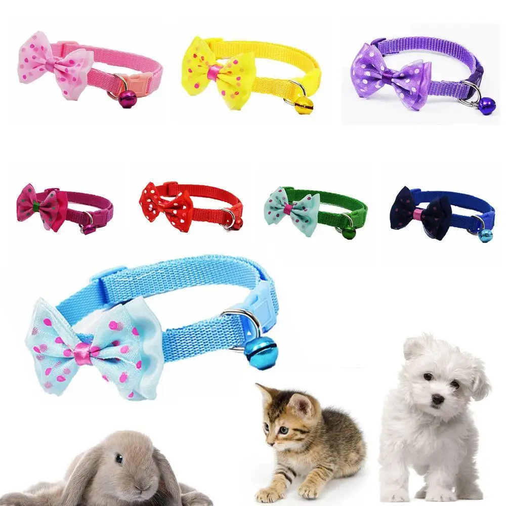 Adjustable Lovely Dog Decorative Collar With Buckle Bell Durable Convenient Pet Collar Nylon Bow-knot Polka Dot Dog Neck Strap
Adjustable Lovely Dog Decorative Collar With Buckle Bell Durable Convenient Pet Collar Nylon Bow-knot Polka Dot Dog Neck Strap